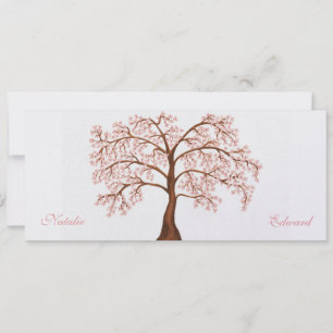 Wedding Sakura Cherry Blossom Long Invitations