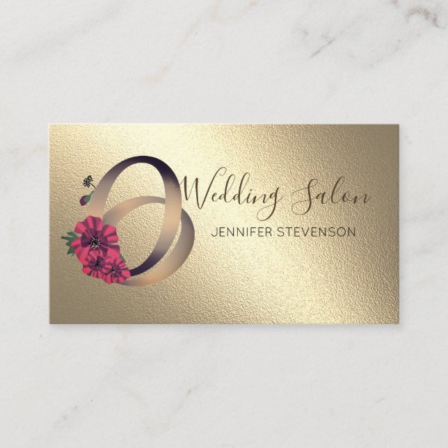 Wedding salon, wedding business card (Front)
