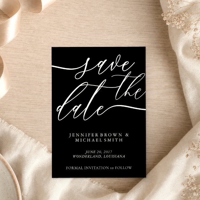 Wedding Save Date Custom Photo Calligraphy Save The Date (Creator Uploaded)