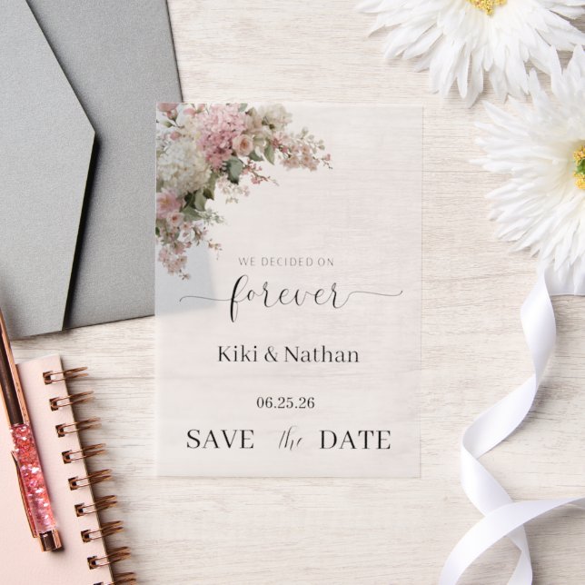 Wedding Save Date Vellum Overlay Invitations (Wedding)