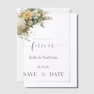 Wedding Save Date Vellum Overlay Invitations