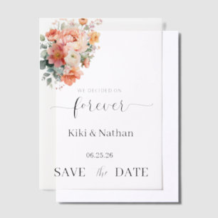 Wedding Save Date Vellum Overlay Invitations