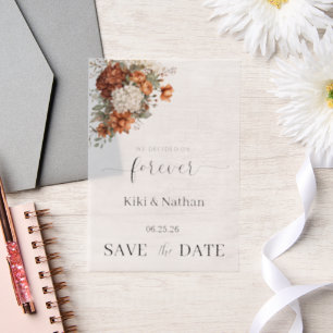 Wedding Save Date Vellum Overlay Invitations