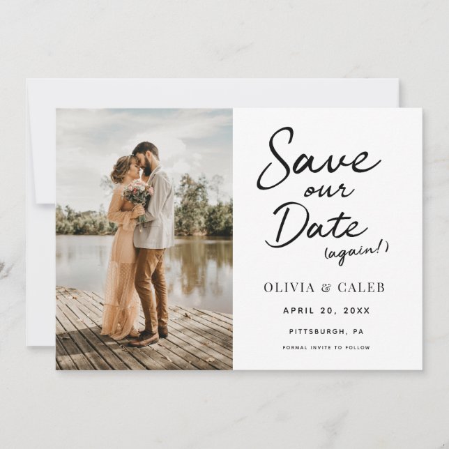 Wedding Save our Date Again Invitation (Front)