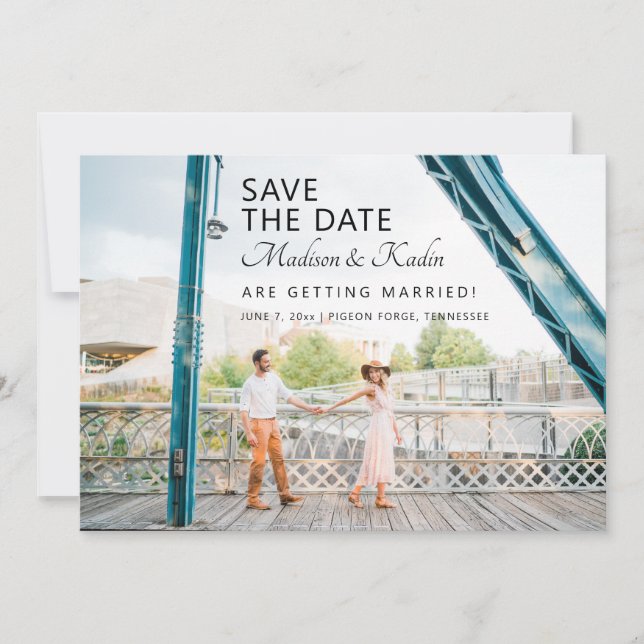 Wedding Save the Date 4 Photo Invitation (Front)