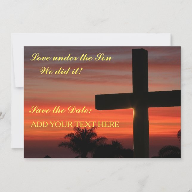 Wedding Save The Date Announcement Christian (Front)