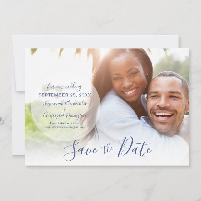 Wedding Save The Date Announcement Custom Photo (Front)