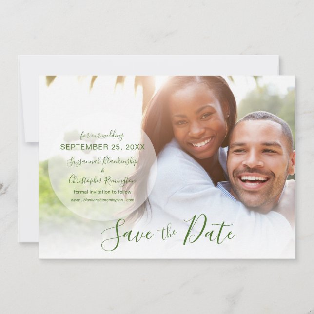 Wedding Save The Date Announcement Custom Photo (Front)
