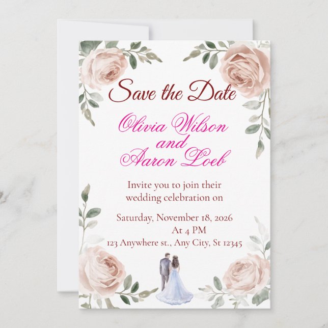 Wedding (Save-the-Date announcement) Save The Date (Front)