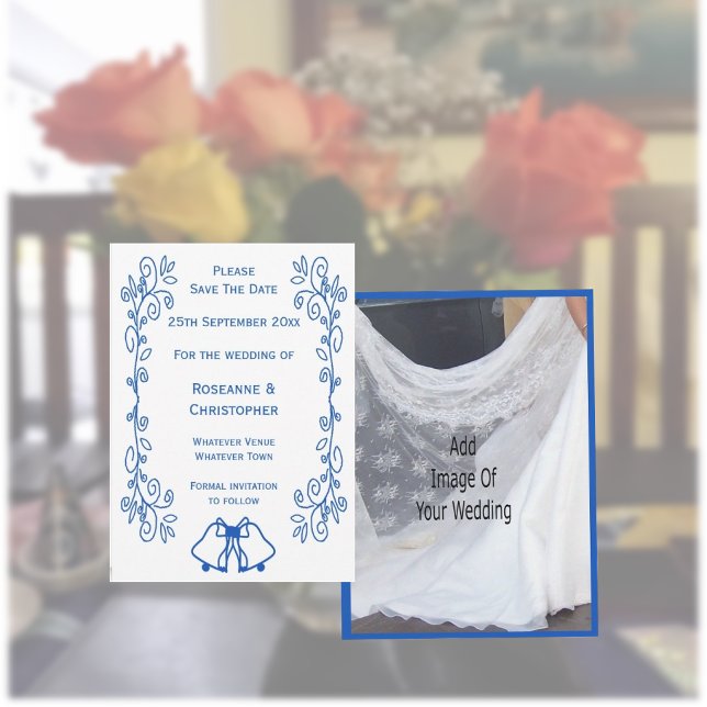 Wedding Save The Date Blue Sapphire Bells (Creator Uploaded)