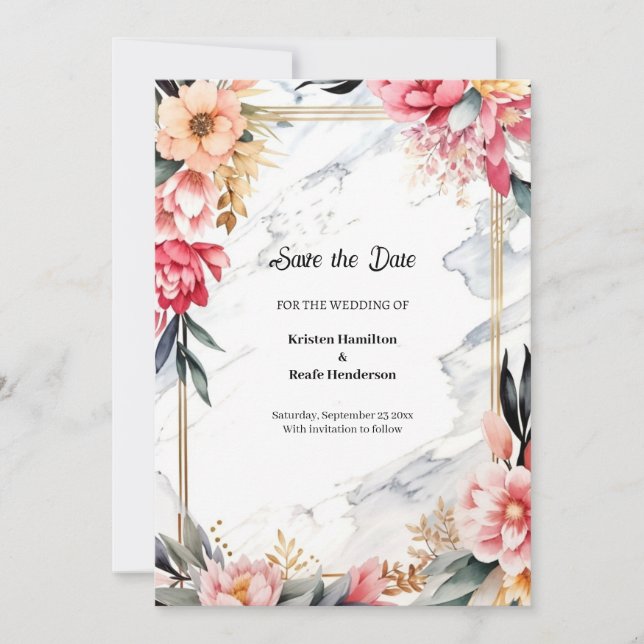 Wedding Save the Date Card (Front)