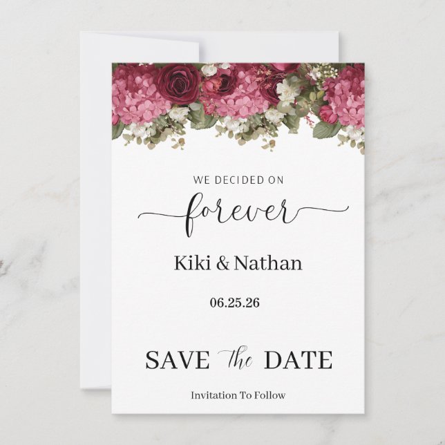 Wedding Save the Date Card (Front)