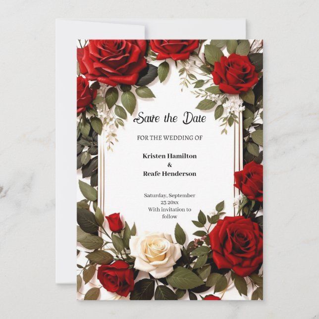 Wedding Save the Date Card (Front)