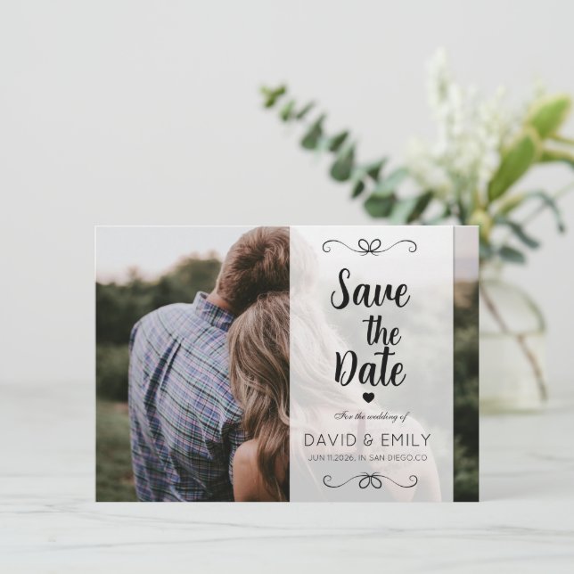 Wedding Save The Date Card (Standing Front)