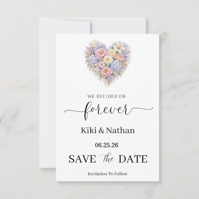 Wedding Save the Date Card (Front)