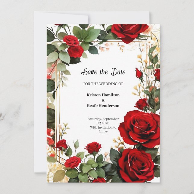 Wedding Save the Date Card (Front)