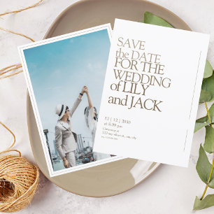 Wedding Save the Date Card with Photo invitation