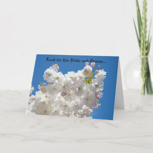 Wedding SAVE the DATE! Cards White Blossoms