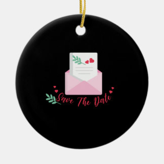 Wedding Save The Date Ceramic Tree Decoration