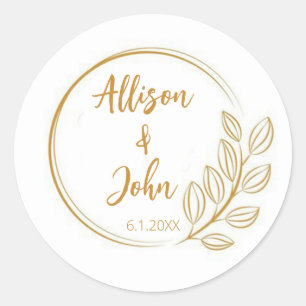 Wedding/Save the Date Classic Round Sticker