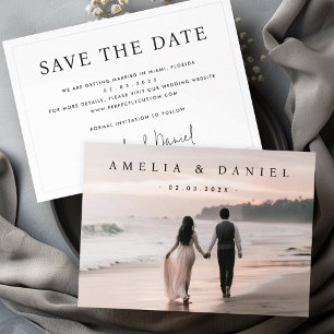 Wedding save the date custom photo card