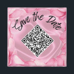 Wedding Save the Date Custom QR Code Magnet<br><div class="desc">Make your special moments truly memorable with our Pink Orchid "Save the Date" Magnet. Featuring a stunning pink orchid background, this elegant magnet is the perfect way to announce your upcoming event in style. What sets this magnet apart is its customisable QR code and RSVP text, allowing you to personalise...</div>