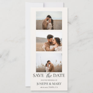 Wedding Save The Date Customisable Photo Ivory