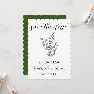 Wedding Save the Date - Eucalyptus