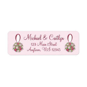 Wedding Save the Date Floral Ball Address Labels