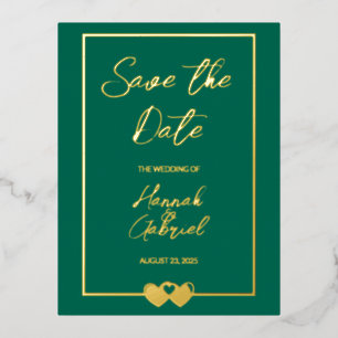 Wedding Save the Date Foil Invitation Postcard