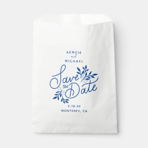 Wedding Save the Date Hand Drawn Botanical Swag Favour Bags