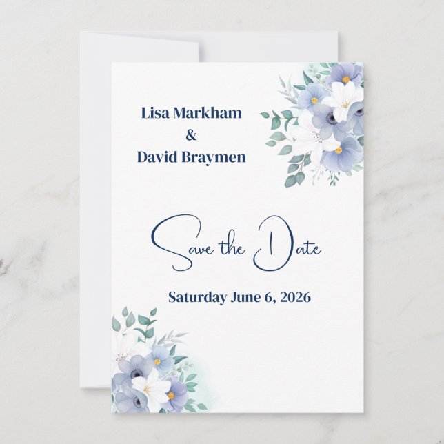 Wedding Save The Date Invitation (Front)