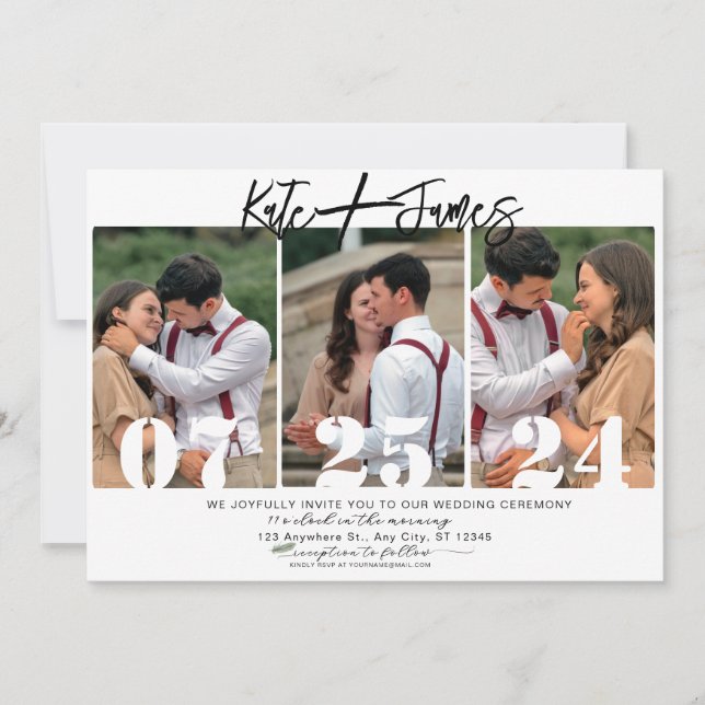 Wedding save the date invitation template (Front)