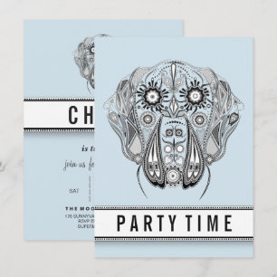 wedding save the date invitations great dane illu
