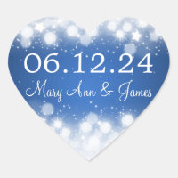 Wedding Save The Date Magic Sparkle Blue
