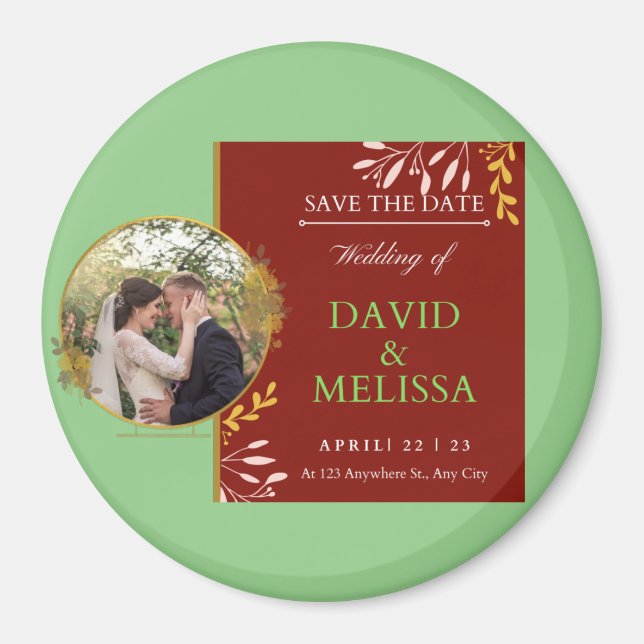 Wedding Save the Date Magnet (Front)