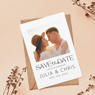 Wedding Save the Date Magnet with Photo