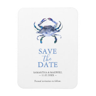 Wedding Save The Date Magnets Crab
