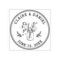 Wedding Save the Date Mason Jar Flowers
