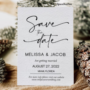 Wedding Save The Date Modern Minimalism Classic Invitation