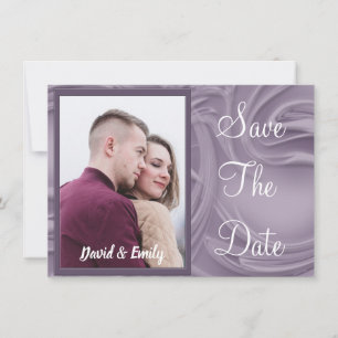 Wedding Save the Date Old Lavender Custom Photo Invitation