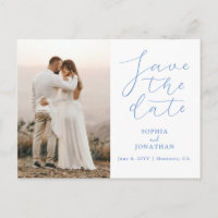 Wedding Save the Date Photo Chic Elegant Script