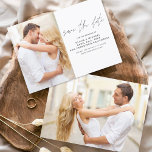 Wedding Save the Date Photo Elegant Simple<br><div class="desc">Wedding Save the Date Cards that have a photo on the front and back. The Save the Date cards contain a modern hand lettered cursive script typography that are elegant,  simple and modern to use after you wedding day celebration.</div>
