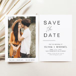 Wedding Save the Date Photo Minimalist<br><div class="desc">Wedding Save the Date Cards that have a photo on the front. The Save the Date cards contain a modern hand lettered cursive script typography that are elegant,  simple and modern to use after you minimalist simple wedding day celebration.</div>