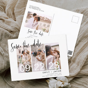 Wedding Save the Date Photo Minimalist Simple Post Postcard