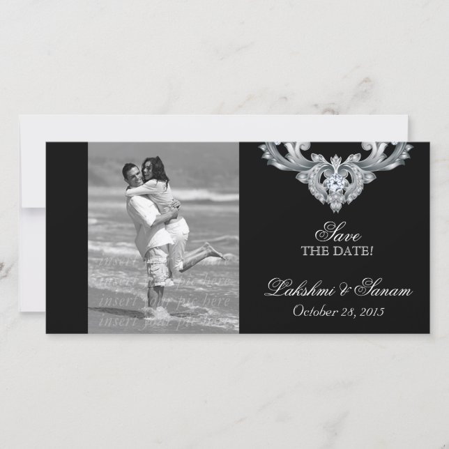Wedding Save the Date Photocard Silver Anniversary (Front)