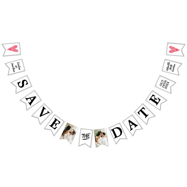 Wedding Save the Date Photos Unique Announcement Bunting (All)