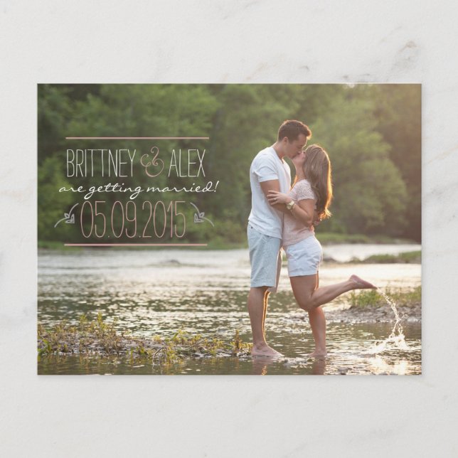 Wedding Save the Date Postcard (Front)