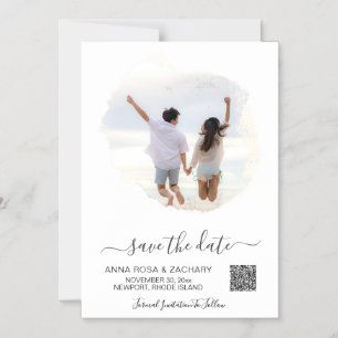 *~* WEDDING SAVE the DATE - QR code Website AR6 Magnetic Invitation