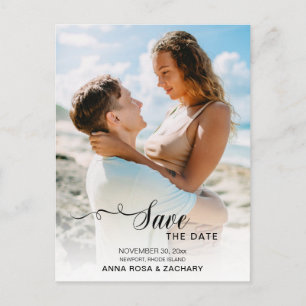 *~* WEDDING SAVE the DATE  - QR code Website AR6 Postcard